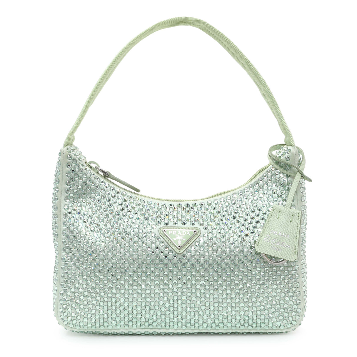 Prada Acqua Satin Crystal Mini Re-Edition 2000 Bag Handbags Prada