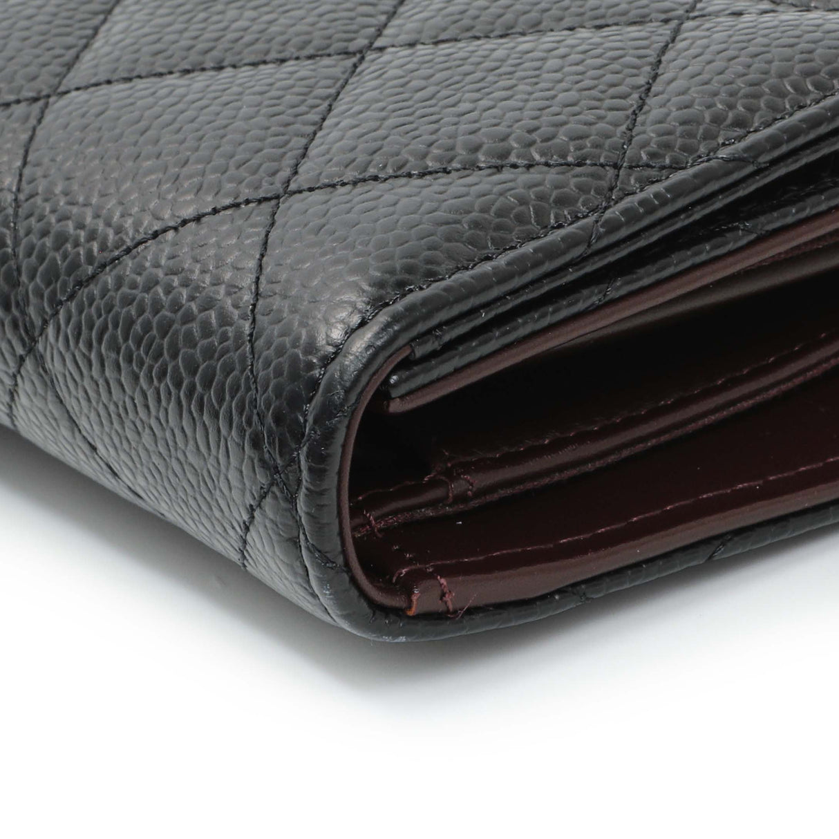 Chanel Black Quilted Caviar Large Flap Wallet Accessories Chanel