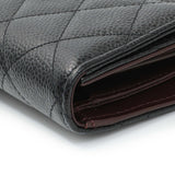 Chanel Black Quilted Caviar Large Flap Wallet Accessories Chanel