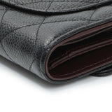 Chanel Black Quilted Caviar Large Flap Wallet Accessories Chanel