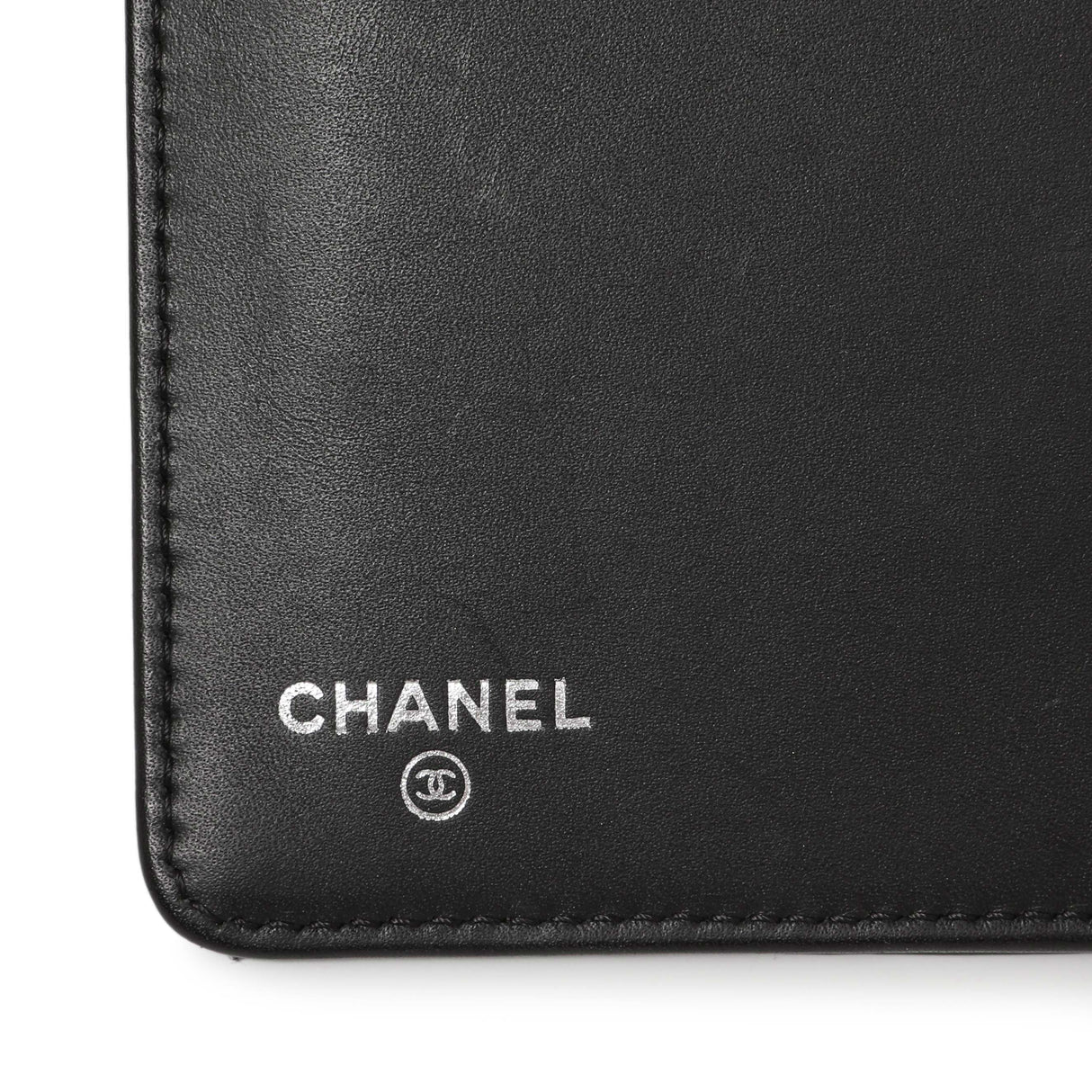 Chanel Black Quilted Patent Yen Wallet