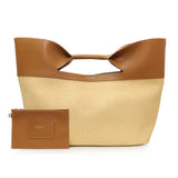 7 items Mon June 22 ⬆️Alexander McQueen Natural Tan Raffia Calfskin Large The Bow Bag Handbags Alexander McQueen