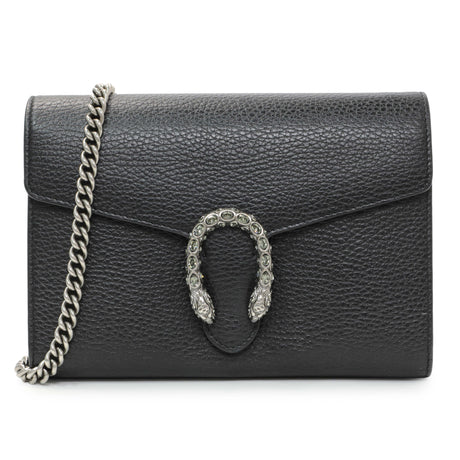 Gucci Black Calfskin Mini Dionysus Wallet on Chain Handbags Gucci