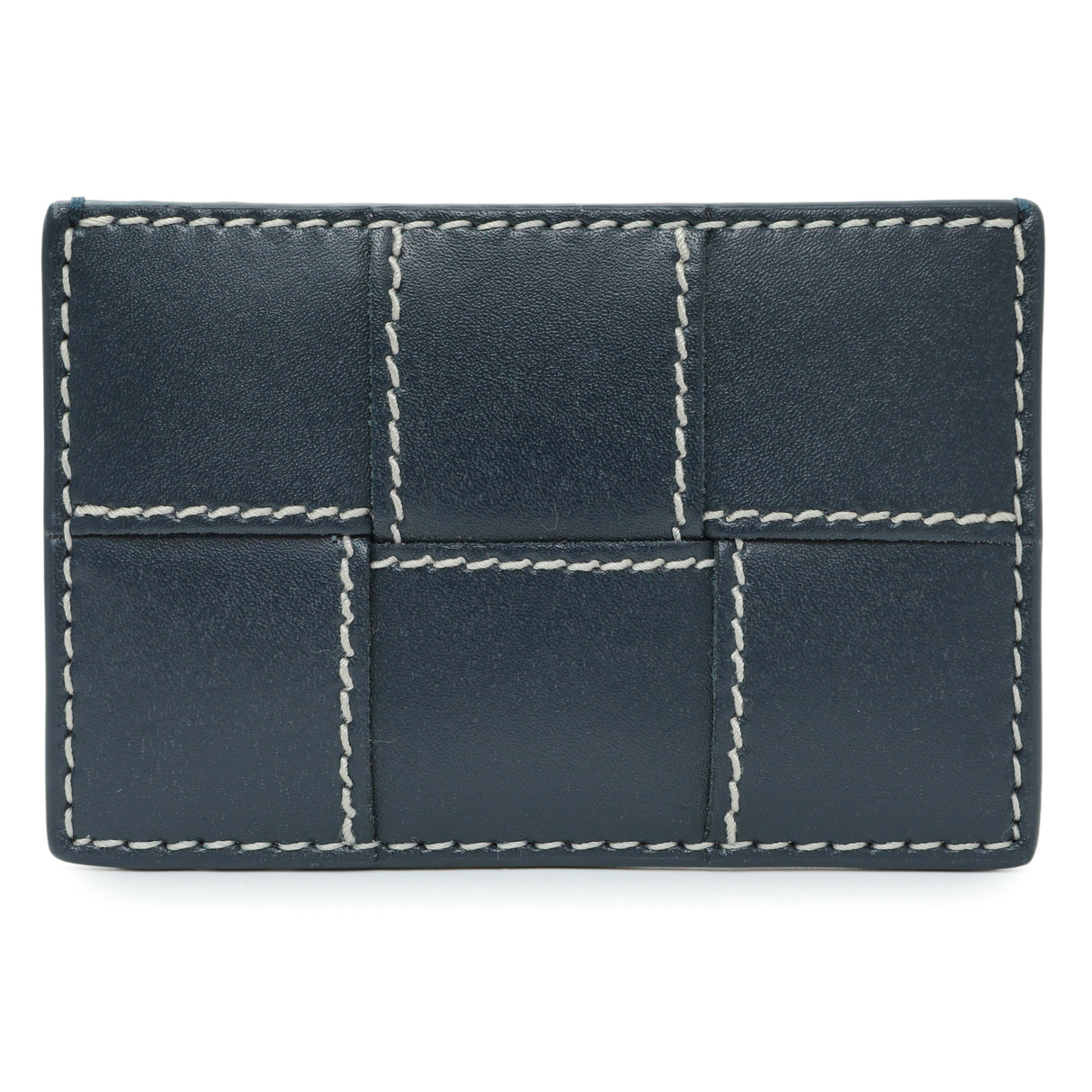 Bottega Veneta Blue Nappa Maxi Intrecciato Card Holder Accessories Bottega Veneta