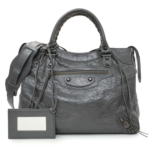 Balenciaga Anthracite Agneau Classic Hardware Velo Bag – Modaselle