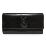 Saint Laurent Black Textured Patent Monogram Small Belle De Jour Clutch