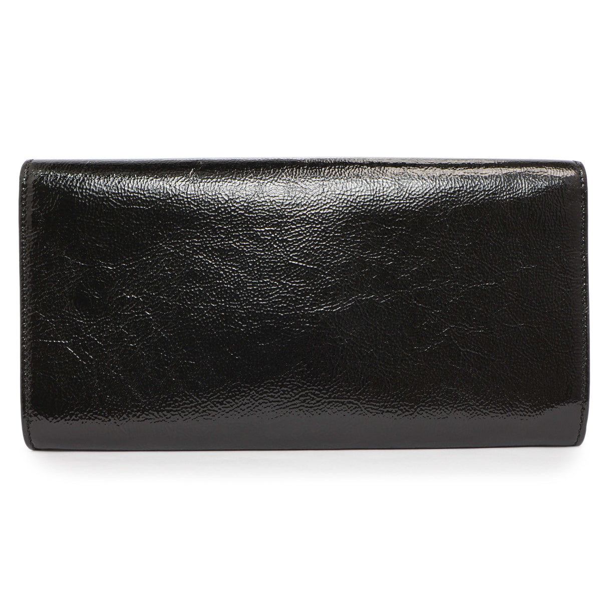 Saint Laurent Black Textured Patent Monogram Small Belle De Jour Clutch