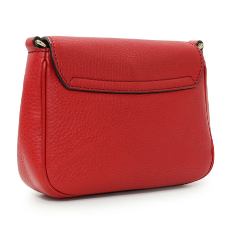 Gucci Red Pebbled Calfskin Small Soho Flap Crossbody Handbags Gucci