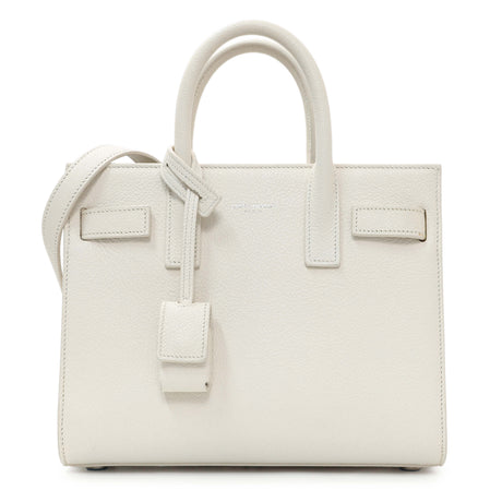 Saint Laurent White Grained Calfskin Nano Sac De Jour Handbags Saint Laurent