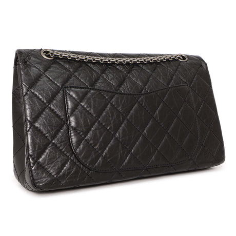 Chanel Black Quilted Aged Calfskin 2.55 Reissue Double Flap  227