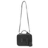 Chanel Black Caviar Quilted Medium CC Filigree Vanity Case Handbags Chanel