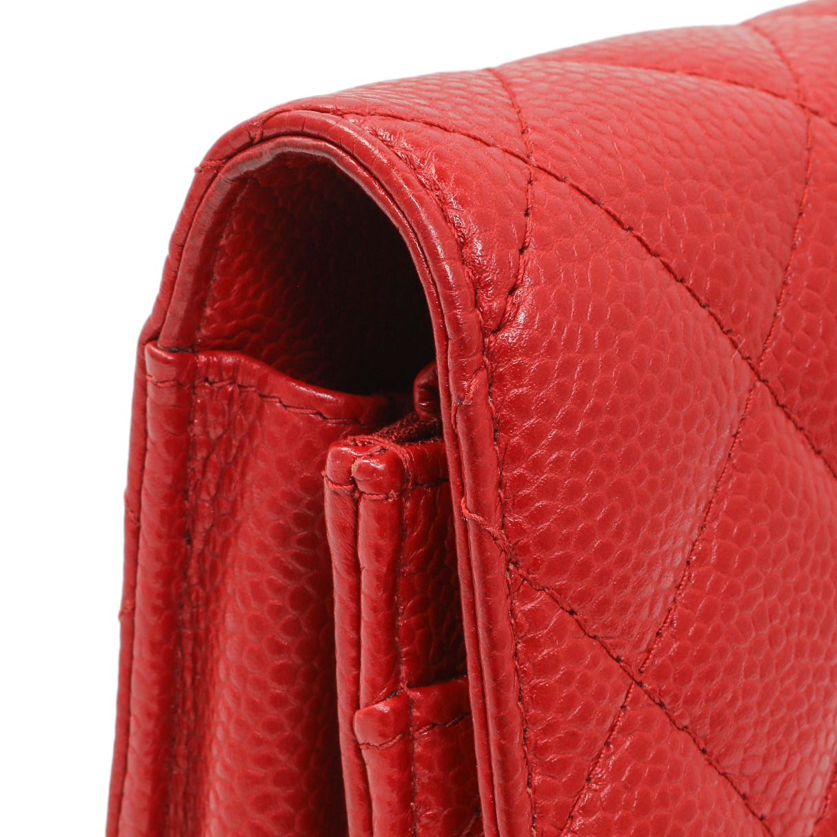 Chanel Red Caviar Classic Wallet On Chain Handbags Chanel