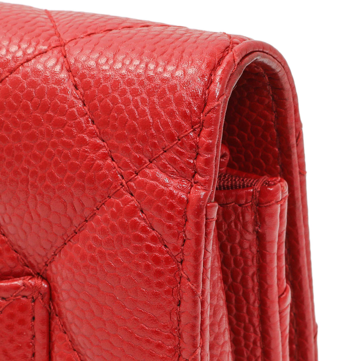 Chanel Red Caviar Classic Wallet On Chain Handbags Chanel