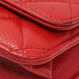 Chanel Red Caviar Classic Wallet On Chain Handbags Chanel