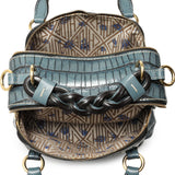 Chloe Blue Crocodile Embossed Small Daria