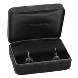 Tiffany & Co. Platinum Diamond Sapphire Cobblestone Earrings