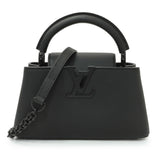Louis Vuitton Black Matte Taurillon Capucines East West Mini Handbags Louis Vuitton