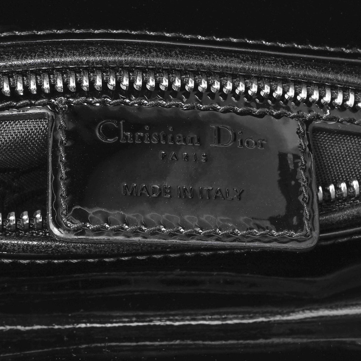 Christian Dior Black Patent Cannage Medium Lady Dior