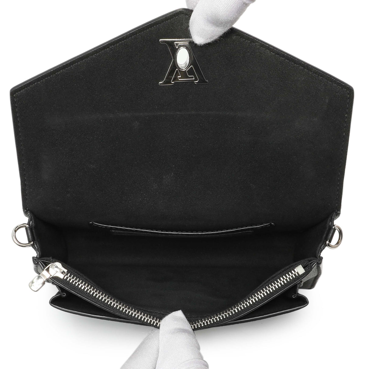 Louis Vuitton Black Calfskin Mylockme Chain Pochette