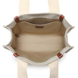 Chloe Linen Calfskin Medium Woody Ribbon Tote Handbags Chloe