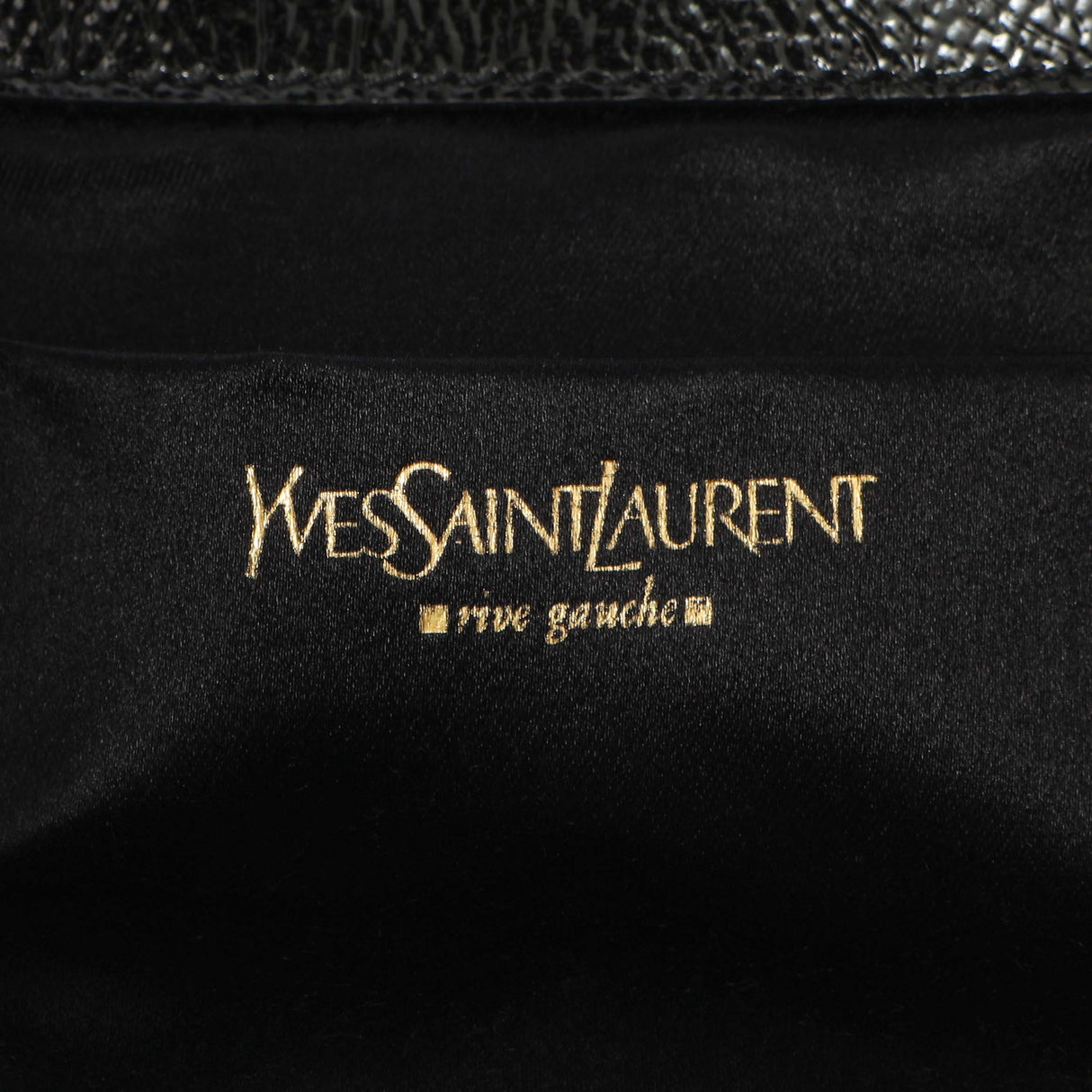 Saint Laurent Black Textured Patent Monogram Small Belle De Jour Clutch