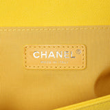 Chanel Yellow Quilted Caviar Medium Boy Bag