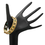 18K Yellow Gold Temple St. Clair 3.18 Carat Emerald Bangle