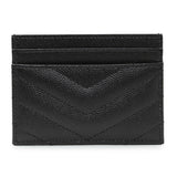 Saint Laurent Grain De Poudre Matelasse Chevron Monogram Card Case Accessories Saint Laurent