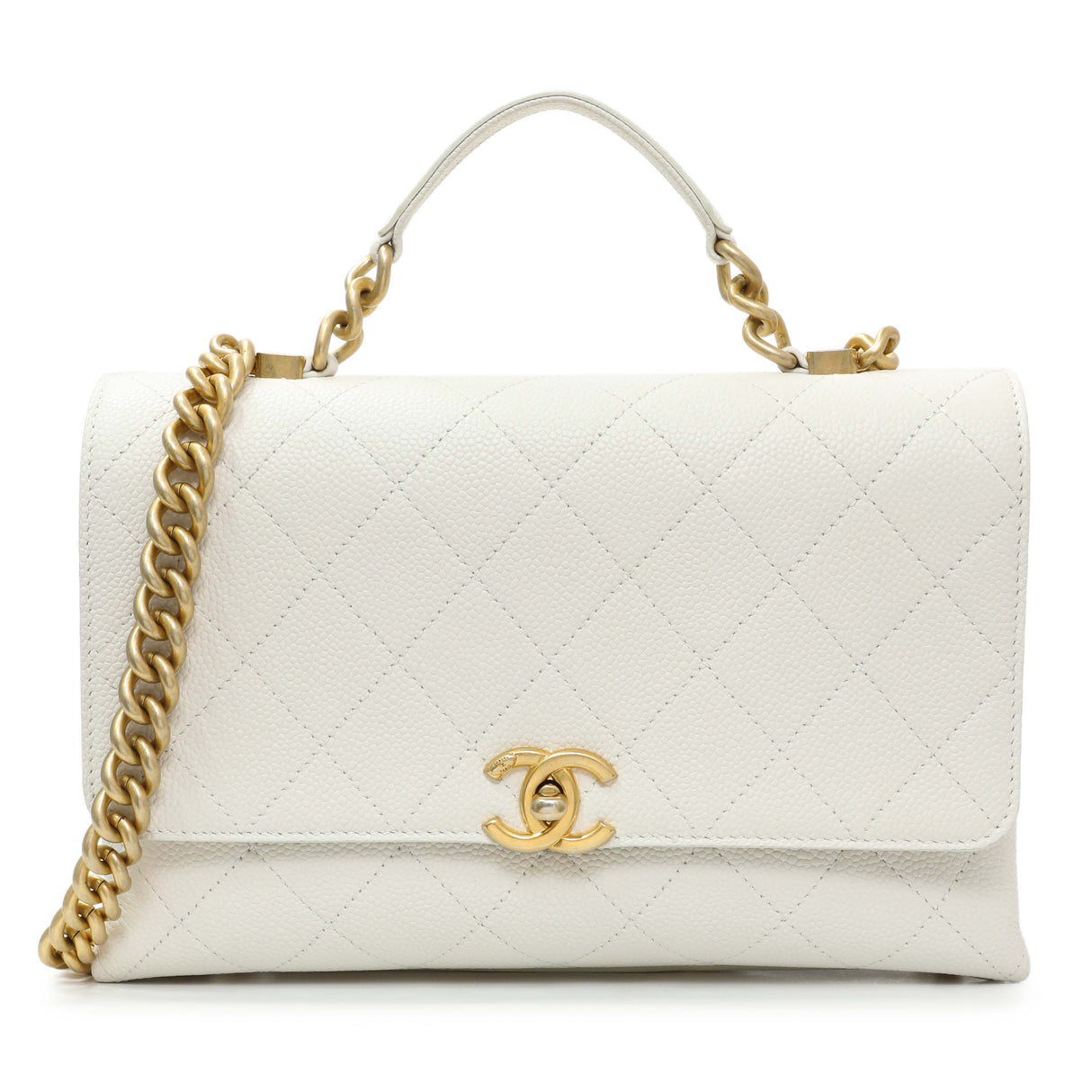 -6 items Wed June 24 ⬆️- Chanel White Quilted Caviar Chic Affinity Flap Handbags Chanel