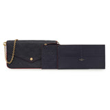 Louis Vuitton Marine Rouge Empreinte Pochette Felicie Chain Wallet