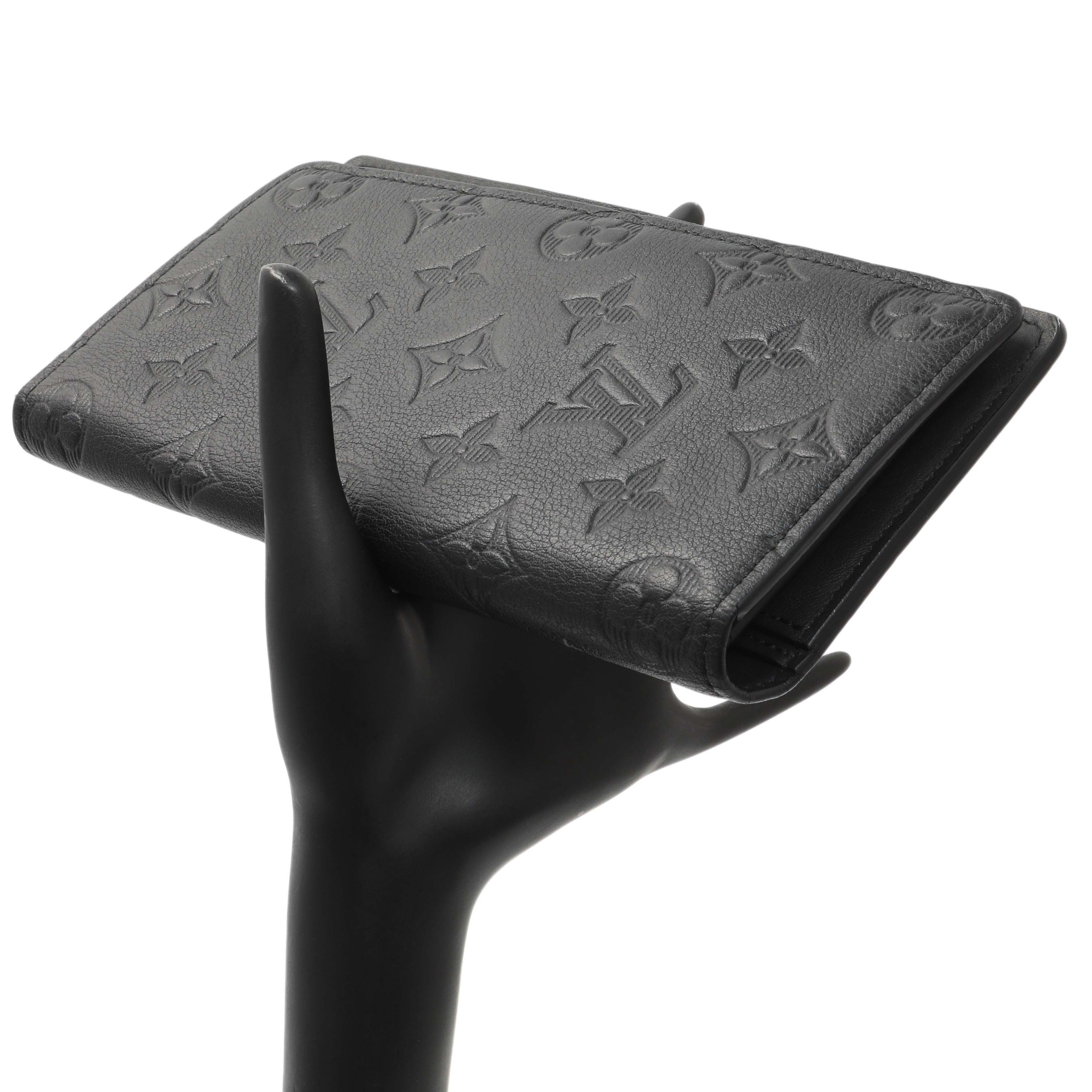 Louis Vuitton Black Monogram Shadow Brazza Wallet – Modaselle