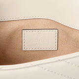 Gucci White Calfskin Matelasse Super Mini GG Marmont Handbags Gucci