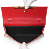 Gucci Navy GG Canvas Bamboo Bar Clutch