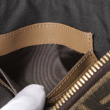 Fendi Fabric Jacquard Vitello Grace FF 1974 Baguette Pouch Handbags Fendi