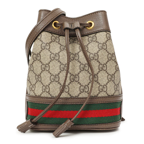 Gucci GG Supreme Monogram Web Mini Ophidia Bucket Bag Handbags Gucci