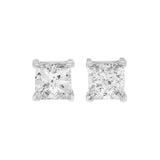 14K White Gold 6.06 Carat Princess Cut Diamond Stud Earrings Fine Jewellery Modaselle