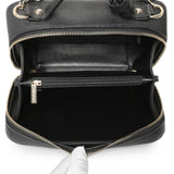 Chanel Black Caviar Quilted Medium CC Filigree Vanity Case Handbags Chanel