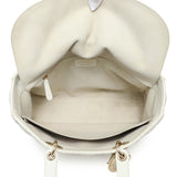 Christian Dior White Lambskin Cannage Large Lady Dior Handbags Christian Dior