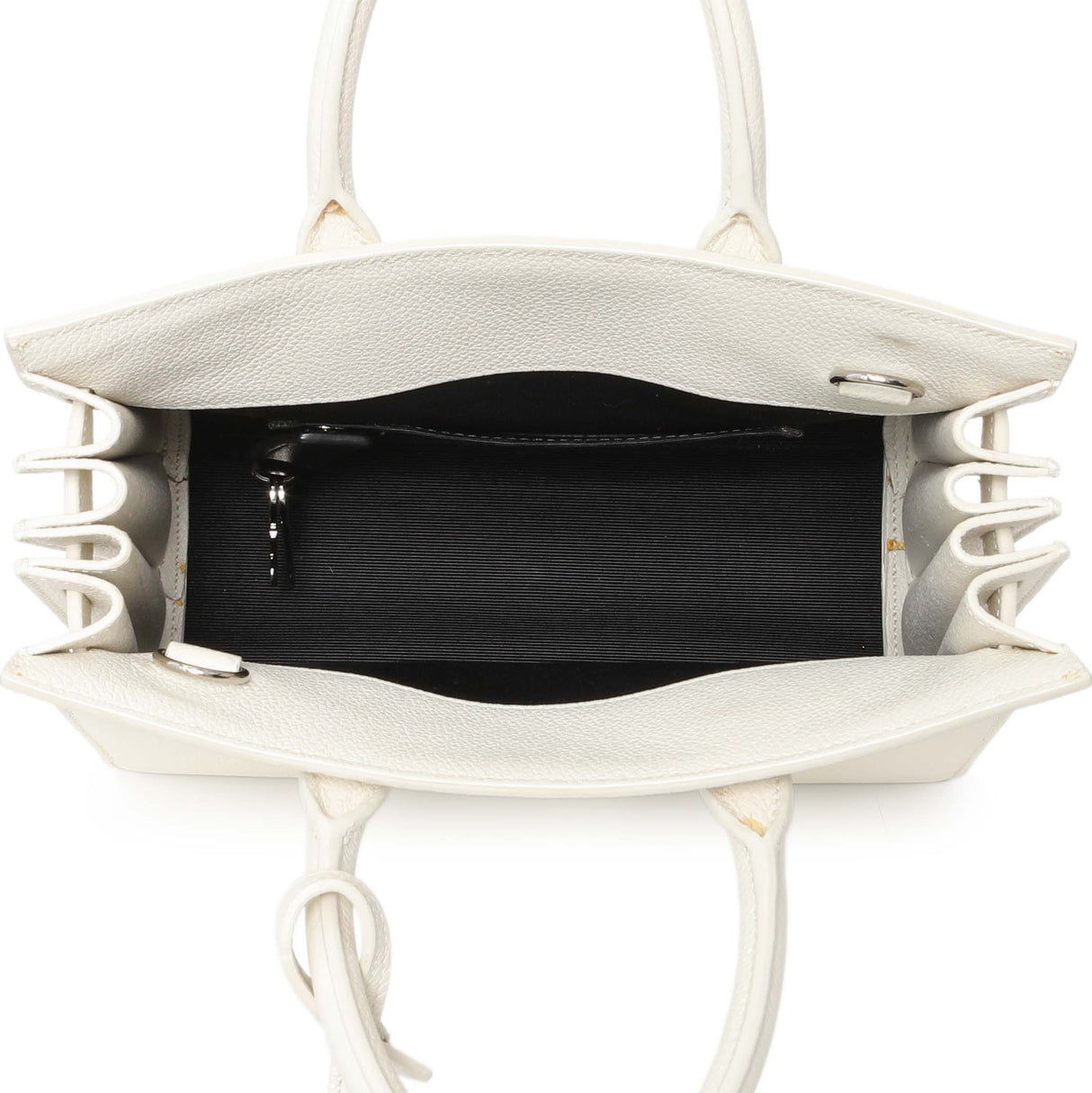 Saint Laurent White Grained Calfskin Nano Sac De Jour Handbags Saint Laurent