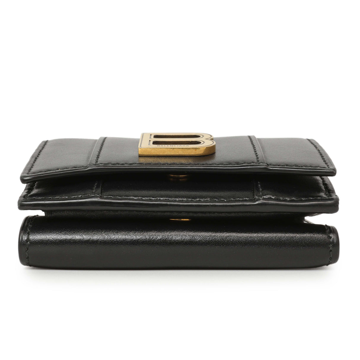 Balenciaga Black Calfskin Hourglass Mini Wallet