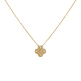 Van Cleef & Arpels 18K Yellow Gold Diamond Vintage Alhambra Pendant Necklace Designer Jewellery Van Cleef and Arpels