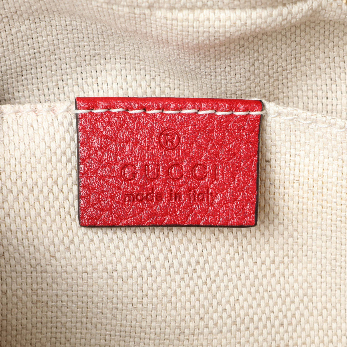 Gucci Red Pebbled Calfskin Small Soho Disco Bag Handbags Gucci