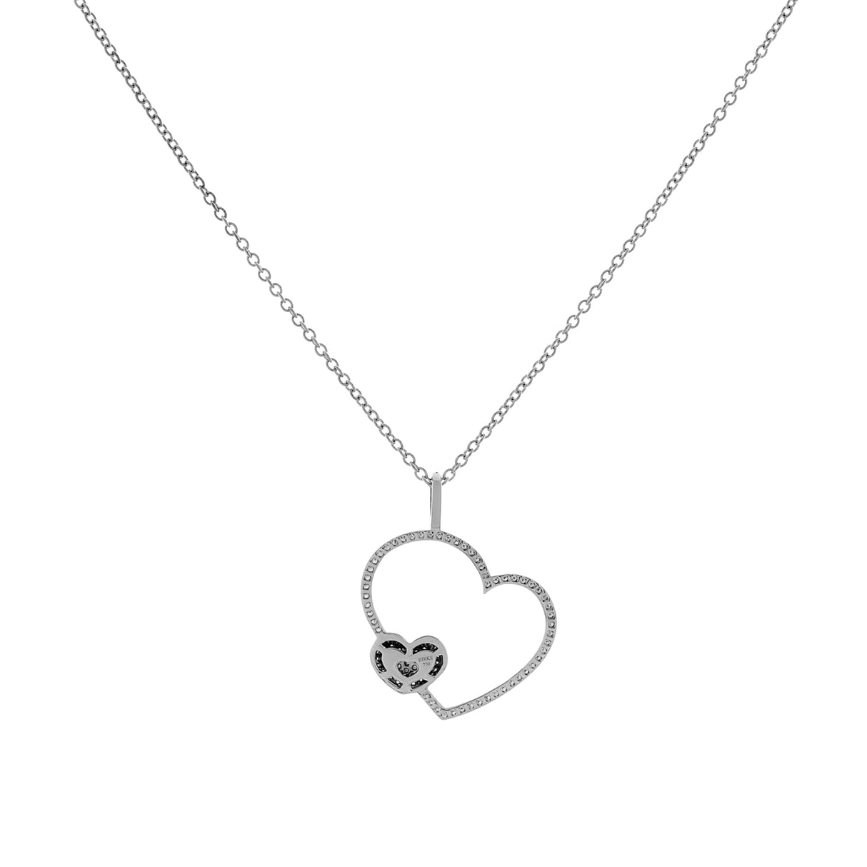 18K White Gold 1.06 Carat Diamond Heart Pendant Fine Jewellery Modaselle