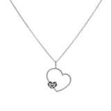 18K White Gold 1.06 Carat Diamond Heart Pendant Fine Jewellery Modaselle