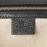 Gucci Black Leather Medium GG Soho Tassel Clutch Handbags Gucci