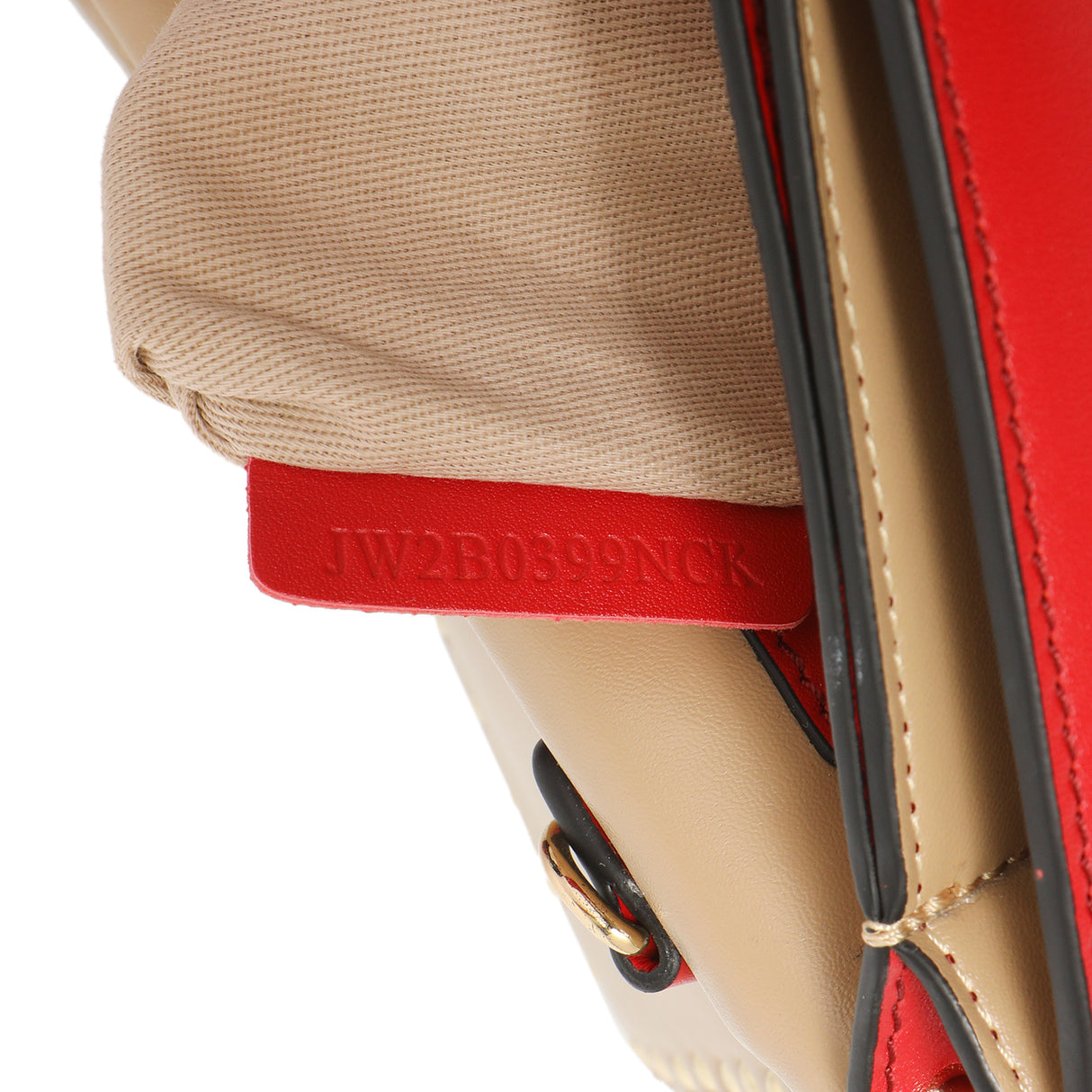 Valentino Red Nappa Rockstud Wristlet Clutch