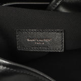 Saint Laurent Black Calfskin Debossed Teddy Shopping Bag