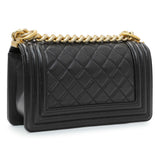 Chanel Black Quilted Lambskin Small Boy Bag Handbags Chanel