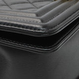 Chanel Black Quilted Lambskin Small Boy Bag Handbags Chanel