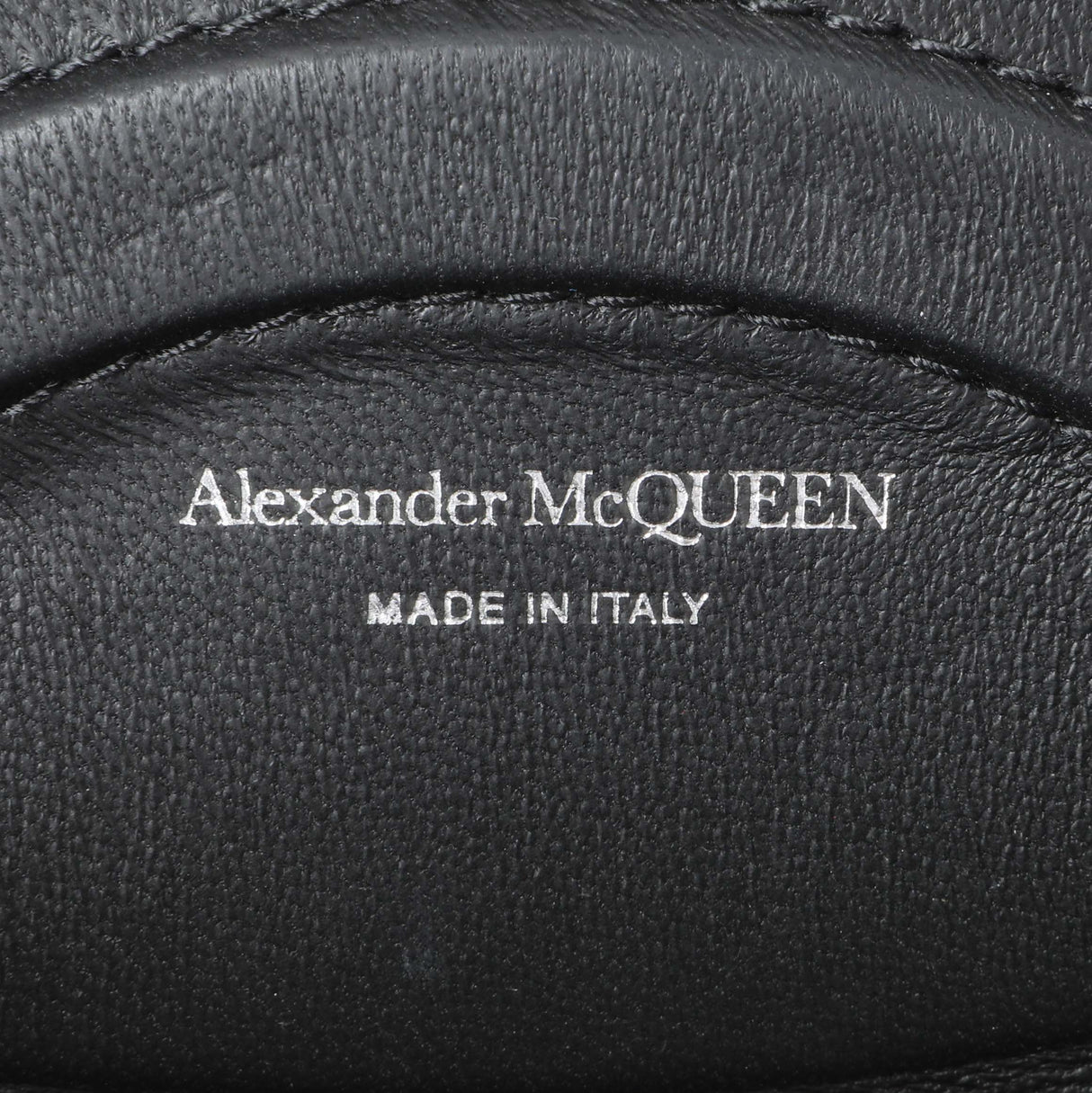 Alexander McQueen Black Calfskin Mini Curve Bucket Bag Handbags Alexander McQueen
